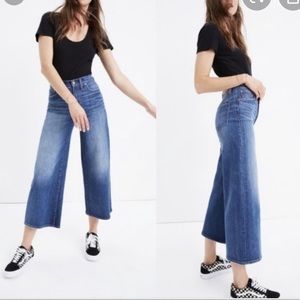 Madewell Wide-Leg Crop Jeans in Bainbridge Wash